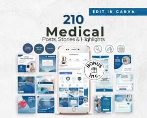 Orthopedic Practice Growth Bundle | Professional Medical Canva Posts & Instagram Marketing Templates